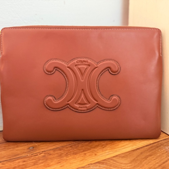 Celine Cuir Triomphe Small Pouch with Strap – Smooth Calfskin - NEW FROM PARIS - Picture 6 of 11